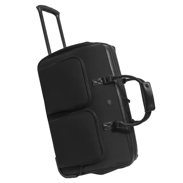 Max Studio The Atlas 22 Inch Sport Nylon Rolling Duffel — 367-BLACK