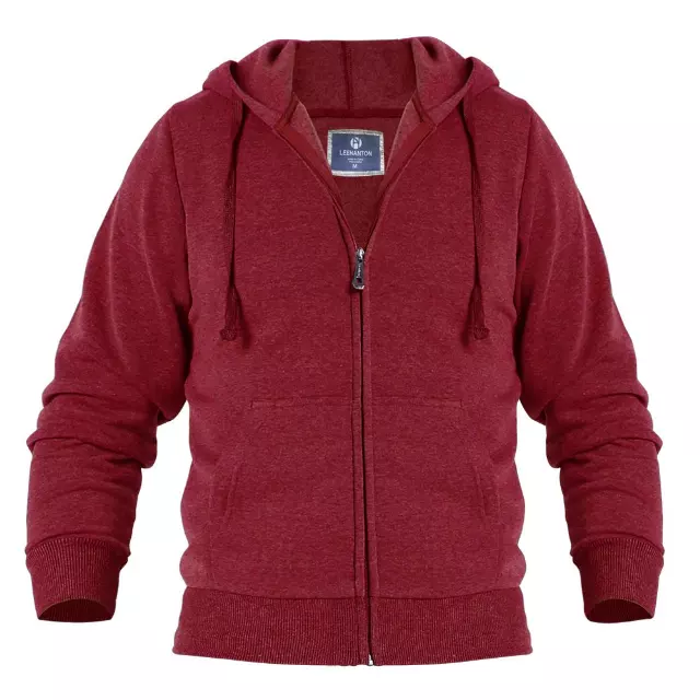 Men's Hoodie Sweatshirt- Style #MFJ101-$7.50/Unit-24PCS/CS - PLEASE SEE DESCRIPTION — Wine