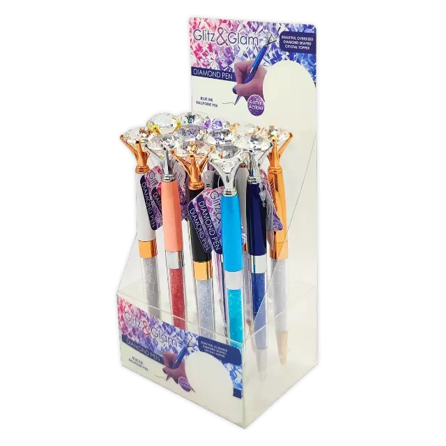 Wholesale Glitter Diamond Pen - 12 Pieces Per Display 24109