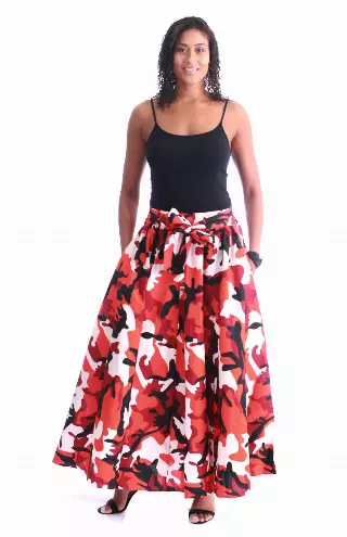 7001SK -ON SALE!!! 8 Panel African Print Skirt - (3-PCS PRE-PACK) - $10 Each — One Size / Print-340E / 3-Pcs Per Pack