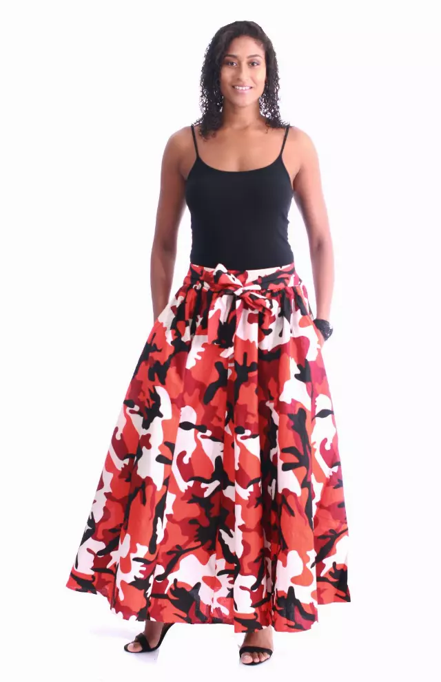 7001SK -ON SALE!!! 8 Panel African Print Skirt - (3-PCS PRE-PACK) - $10 Each — One Size / Print-340E / 3-Pcs Per Pack