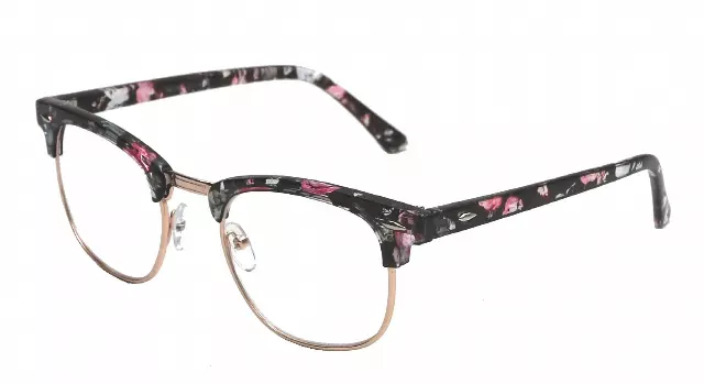 R2962 Floral metal reading glasses — +1.75