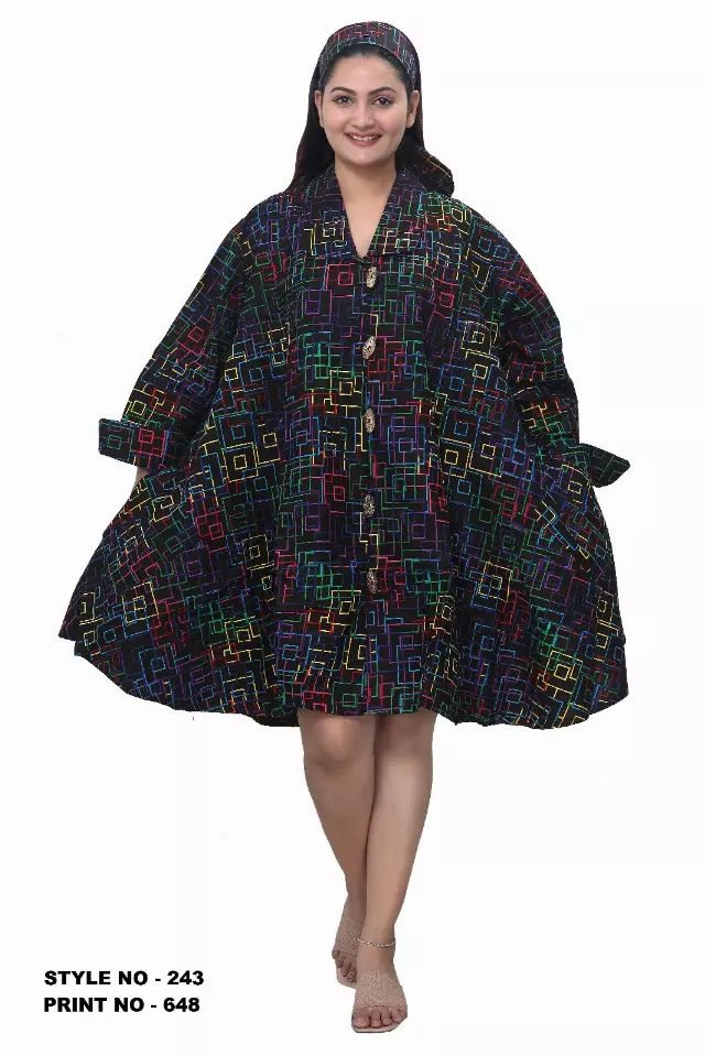 243 - NEW PRINT ALERT Big Button Authentic African Tunic Dress (3 PCS PRE-PACK) - $25.00 EACH — One Size (4 - 24) / Print-648