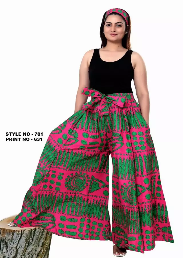 701P - NEW PRINT ALERT!!!! Ankara Palazzo Pants With Pockets (3 PCS PRE-PACK) - $25.00 Each — One Size (4 - 24) / Print-631A