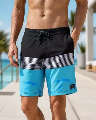 Men's Board Shorts - Marble Pattern