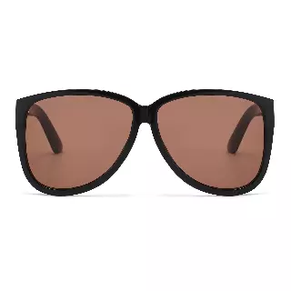 Modern Butterfly Sunglasses with Ribbed Gold Temple Design SK11142