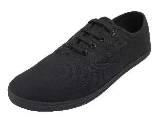 S324M - Men's "Easy USA" Comfortable Casual Canvas Lace Up Shoes — Black (S324M-BB) / 8