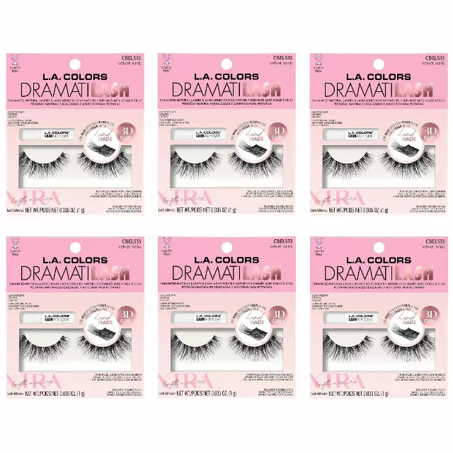 L.A. Colors Dramatilash Lux Mink 3d Curl - Velvet Wink - Wholesale 6 Units (CBEL533)