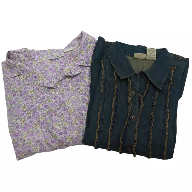 Vintage & Modern Women's Plus Sized Shirts Mix Of 10