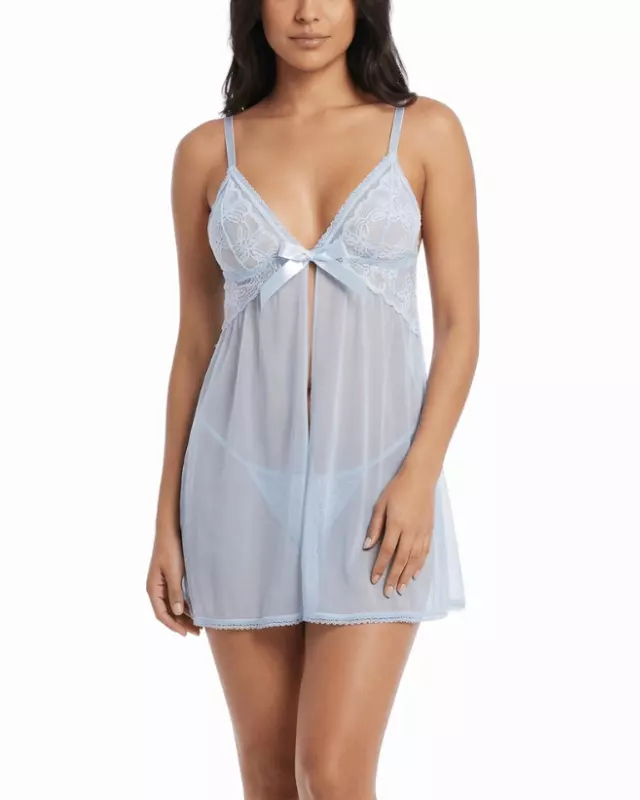 Eva Flyaway Babydoll — Baby Blue / L