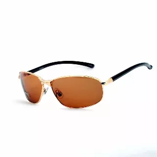Men's Semi-Rimless Metal Wrap Polarized Sunglasses for Outdoor Performance SS8073-PL