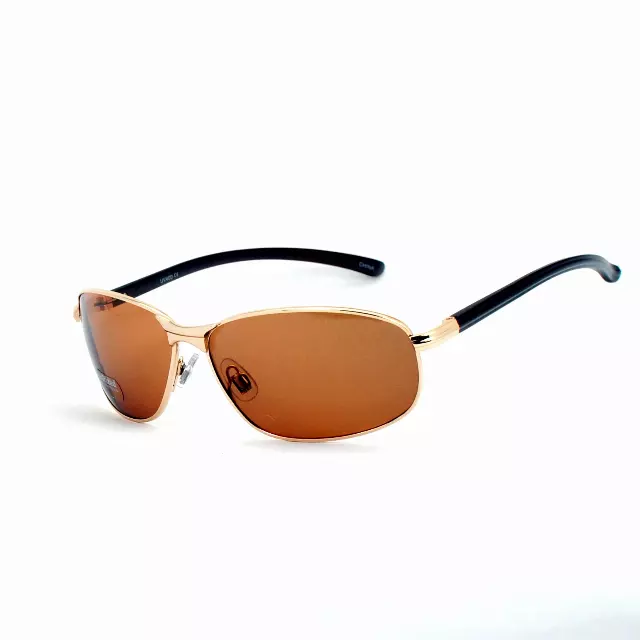Men's Semi-Rimless Metal Wrap Polarized Sunglasses for Outdoor Performance SS8073-PL