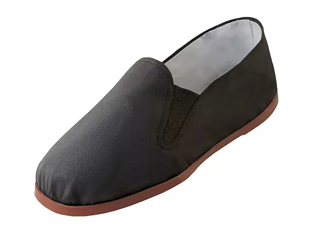 T2-111-B - Boy's "Easy USA" Slip on Twin Gore Cotton Upper Kung Fu Shoes — Black / 30