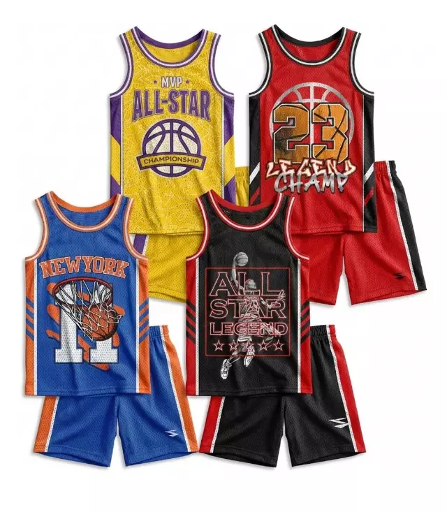 S1OPE Boys Mesh Short Sets-1397002 (2 DZ Minimum)