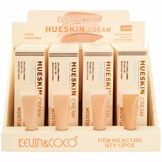 Kevin & Coco Hueskin Bb Cream Tinted Moisturizer - Wholesale Display 12 Units (KC1395)