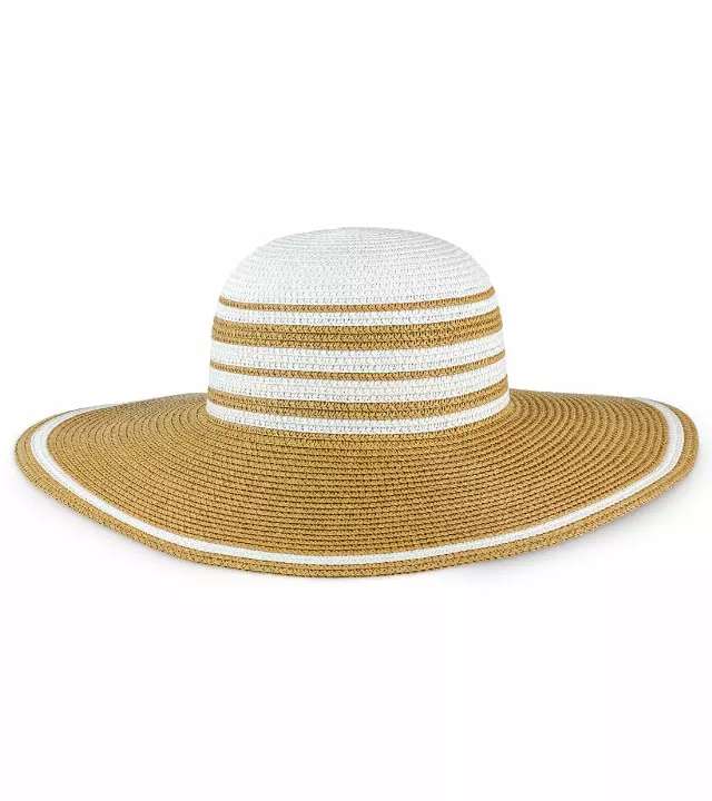 Magid Straw Color Block Floppy Hat — TOAST