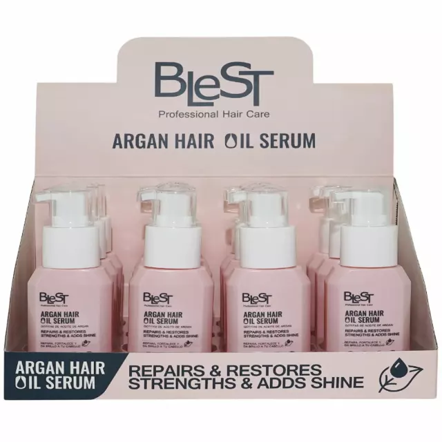 Blest Argan Hair Oil Serum - Wholesale Display 12 Units (HSO-29)