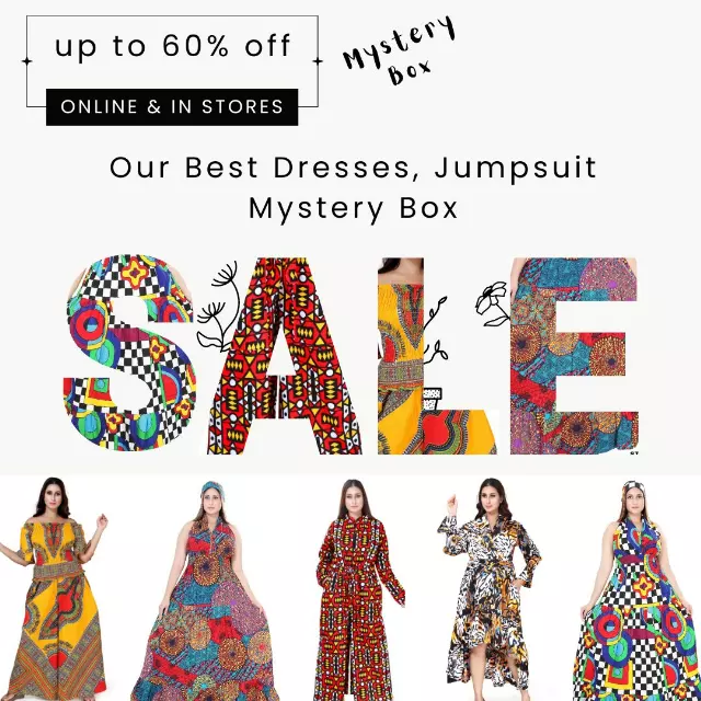 (10 pcs for $100) Women's African Wax Dresses - Assorted Box