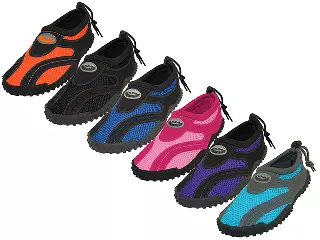 W1185L - Women's "Wave" Nylon Upper Water Shoes — Assorted - Orange, Black, Royal, Fuchsia, Purple & Turquoise (W1185L-A) / 6