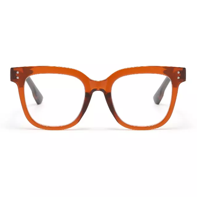 Oversized Thick-Rimmed Square Reading Glasses in 10+ Custom Reading Powers RJ11093 — +2.25