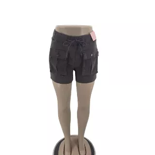 Chicaluv - Women's High-Rise Cargo Shorts – Regular Fit Utility Beach Walk Shorts XV2047