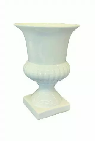 CP3196WT – 11” White Pedestal Bowl w/ 8” Opening-“case pk 4” -Min 4 pc/DISCONTINUED