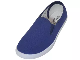 S316M - Men's "Easy USA" Slip on Twin Gore Upper Canvas Shoes — Navy (S316M-N) / 8