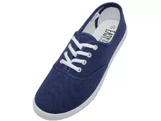 S324M - Men's "Easy USA" Comfortable Casual Canvas Lace Up Shoes — Navy (S324M-N) / 7-13 Assorted