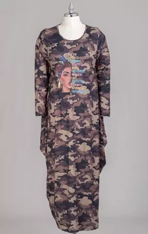 CHH-21054 - Long Sleeve Inspirational Motif Dress- One Size (6-PCS PRE-PACK) ($22.00 Each)