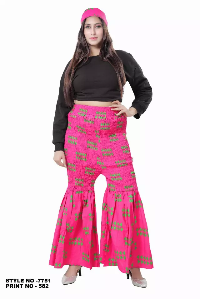 7751 - Ankara Smocked Palazzo Pants (3 PCS PRE-PACK) - $25.00 Each — One Size (4 - 24) / Print-582