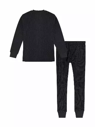 Men's Thermal 2-PC Set #001 — Black / Medium