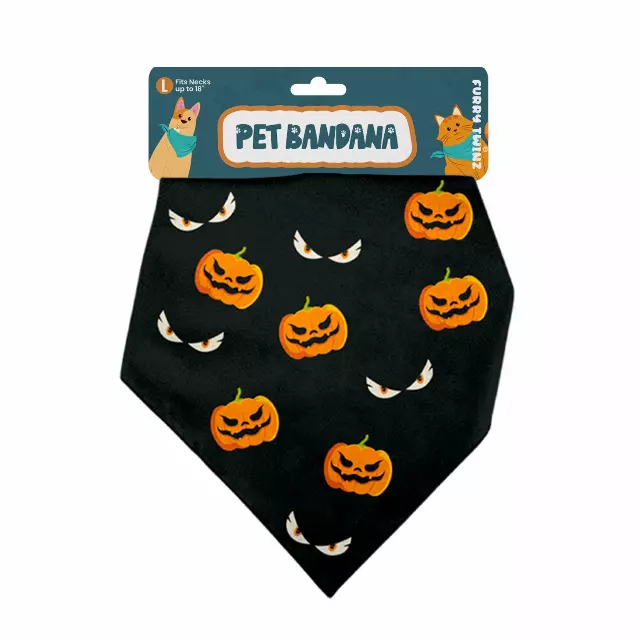 Halloween Pet Bandana – Festive Seasonal Accessory — Pumpkin Eye