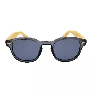 Bulk Retro Horn Rimmed Sunglasses featuring Wooden Sides and Metal Pin Accents PL11056