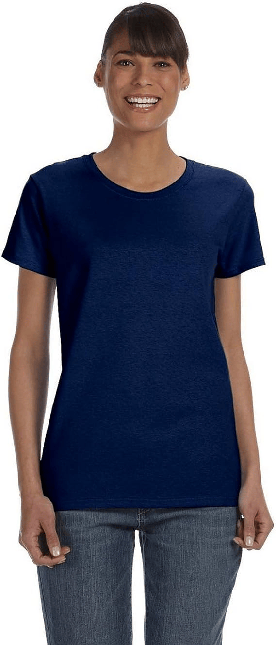 #266-500L-3X Gildan Ladies’ Heavy Cotton™ 5.3 oz. Navy T-Shirt – $1.00 each (12 Pieces)