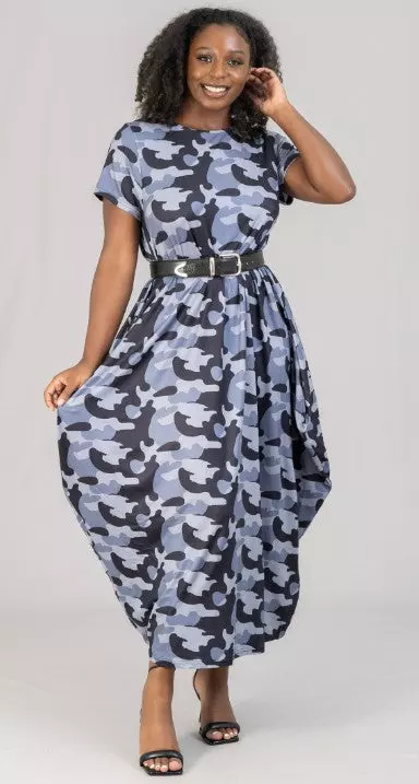 22002 ON SALE!!! Camo Print Maxi Dress - One Size (3-PCS PRE-PACK) ($15.00 Each)