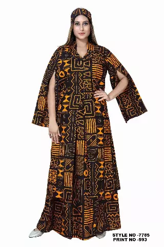 7785 -WOW!! 2 pcs Trench Jacket with Skirt Set - $25.00 Each (3 pcs per pack) — Free Size / Print-593
