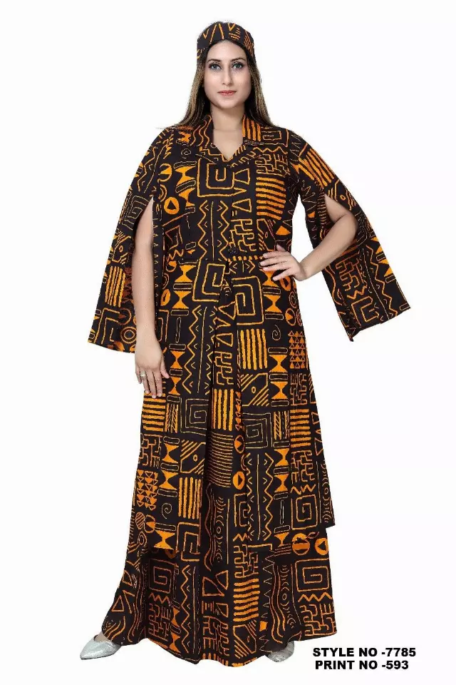 7785 -WOW!! 2 pcs Trench Jacket with Skirt Set - $25.00 Each (3 pcs per pack) — Free Size / Print-593