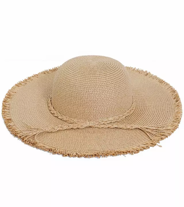 Max Studio Braided Fringe Brim Floppy Hat — TOAST
