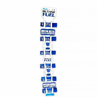 18ML Bulk Torch Blue Butane Refill with Merchandising Hang Strip - 6 Pieces Per Retail Ready Display 41554