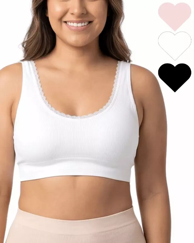 Joanna Comfort 3-Pack Bras — Pink / L