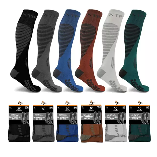 TARGETED COMPRESSION SOCKS - 6 ASST COLORS — Small/Medium