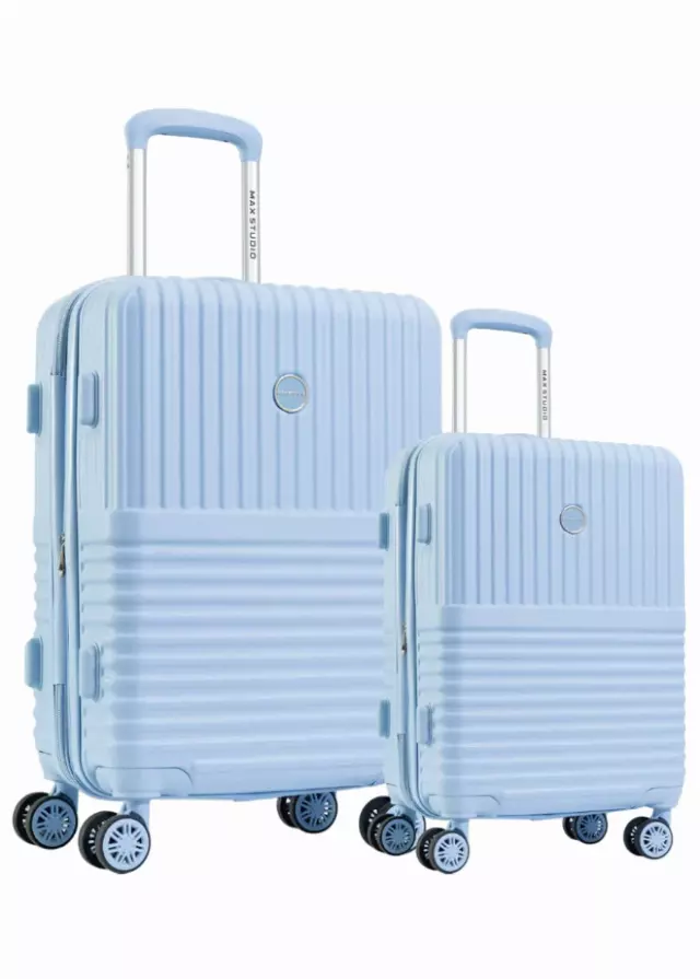 Max Studio The Odessa ABS 2-Piece Hard-Sided Luggage Set — 242-ICE BLUE