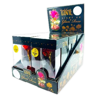 Glass Dome Rose Keepsake - 6 Pieces Per Retail Ready Display 24544