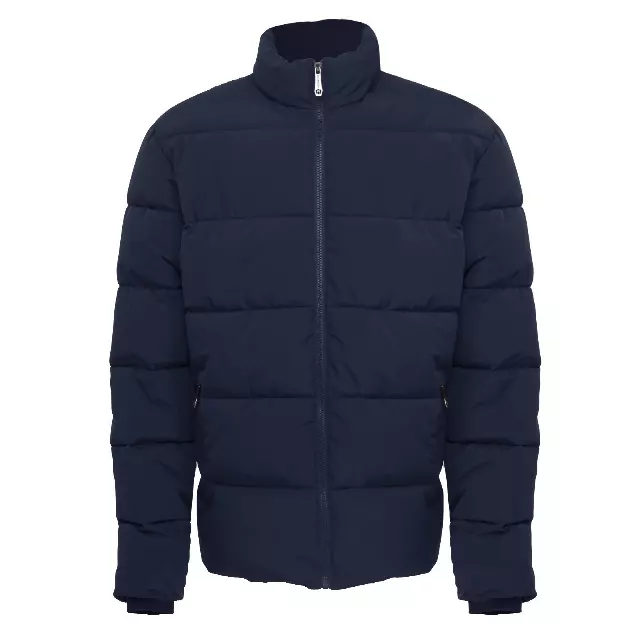 Men's Full Zipper Puffer Jacket - Style #MFJ808 - $16.90/Unit 12 PC — 1XL-3XL (WHOLESALE) / Navy