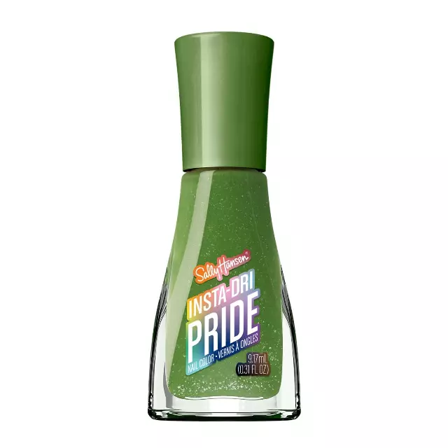 Sally Hansen Insta-Dri Pride Nail Polish | Quick Dry, Long Lasting, Streak-Free Shine | Opaque, Shimmery | 772 Thorn This Way | Classic Green Nail Color