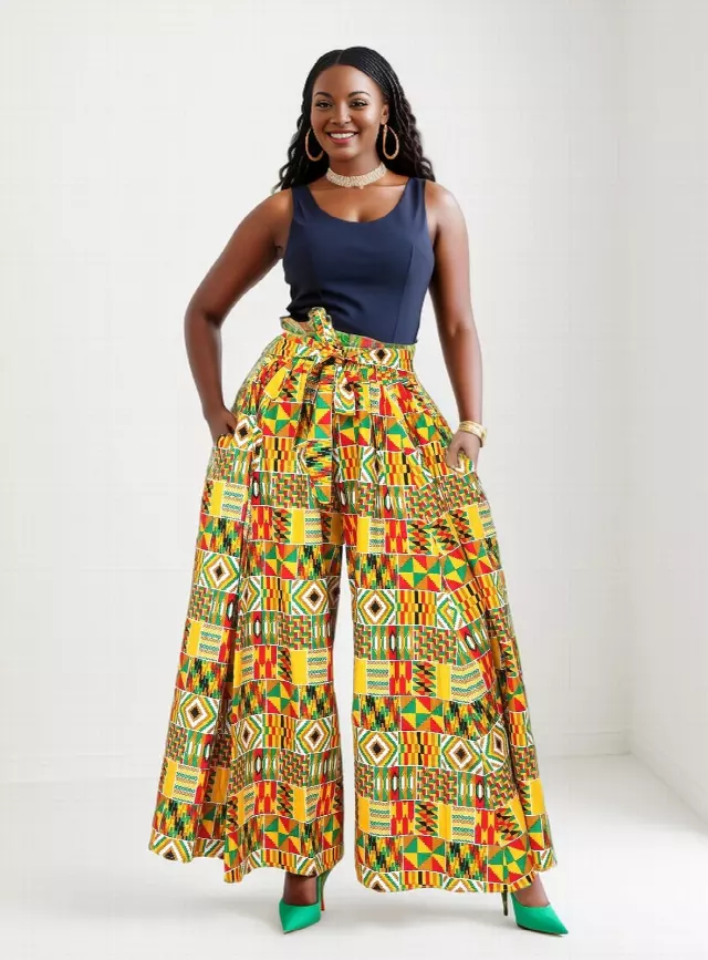 701P - NEW PRINT ALERT!!!! Ankara Palazzo Pants With Pockets (3 PCS PRE-PACK) - $25.00 Each — One Size (4 - 24) / Print-642