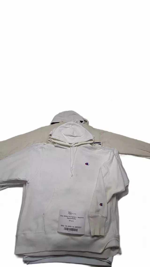 Dirty White Champion + Nautica Sweatshirts 16 pcs