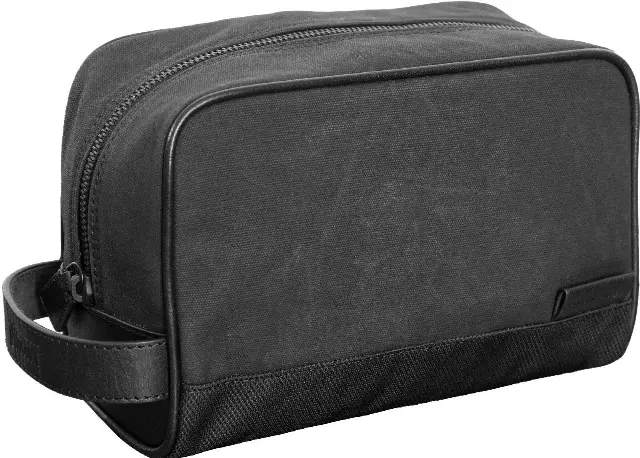 Hey Handsome Waxed Canvas Dopp Kit - Black