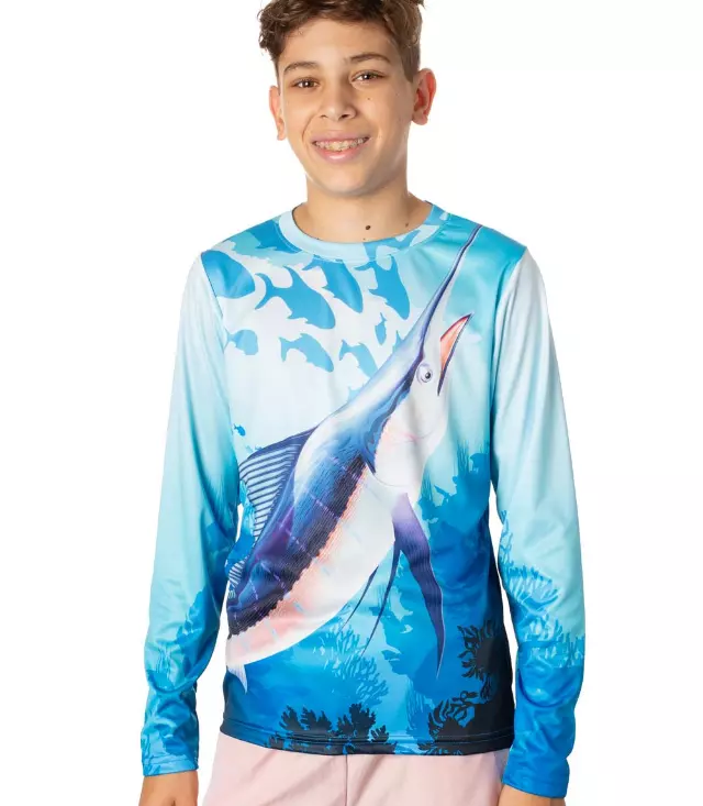 Boys Performance Top Marlin Fish Graphic-7631588