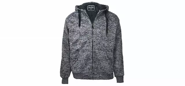 Men's Sherpa Lined Hoodie- Style #MFJ143X- $13.00/ Unit - 12 PCS/CASE - PLEASE SEE DESCRIPTION — Light Grey